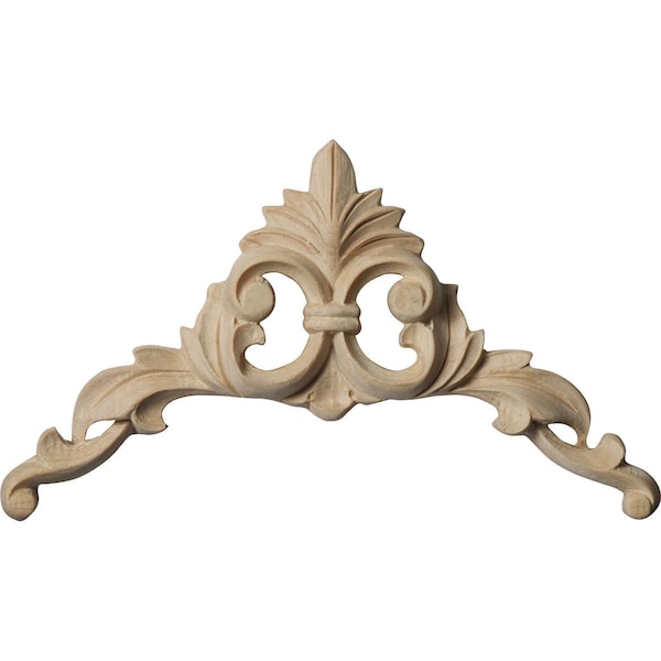 Ekena Millwork 4"W x 4"H x 5/8"D, Small Caputo Corner, Rubberwood ONL04X04X01CARW - main